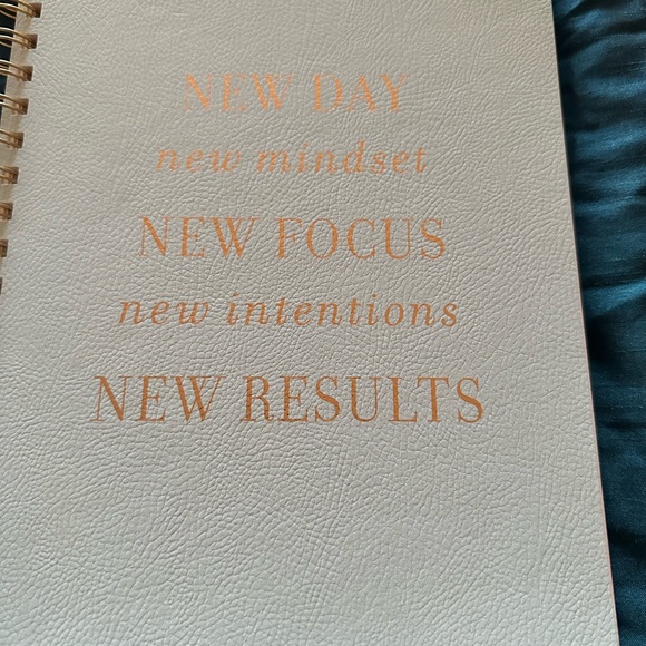 Fringe 192 lined-pages notebook. Mint green color with gold lettering on front. - Picture 2 of 7